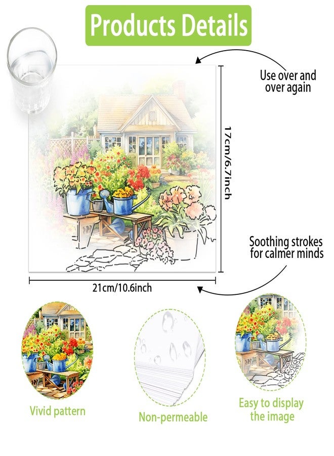 EggSun 36Pcs Dementia Activities for Seniors, Reusable Water Water Doodle Coloring Set for Dementia Memories Activities, Adults Seniors Toys Games with Painting Brush Drawing Gifts - Image 3